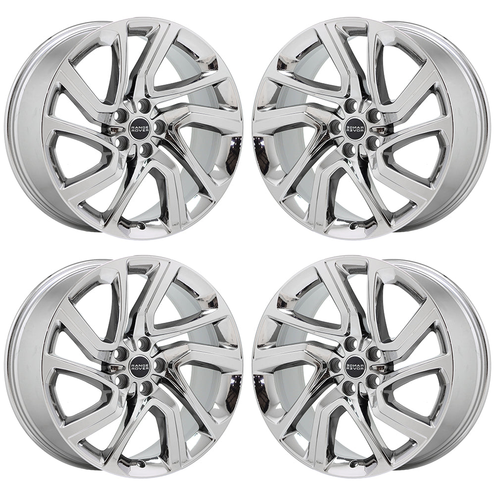 21x9.5 Range Rover Sport Bright Chrome wheels rims Factory OEM set 72311